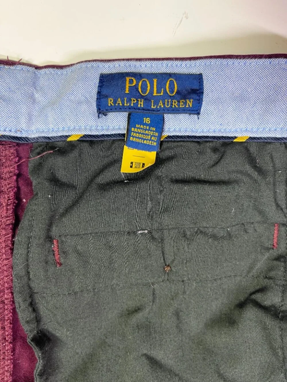 POLO Ralph Lauren Boy's Size 16 Maroon Chino Pants